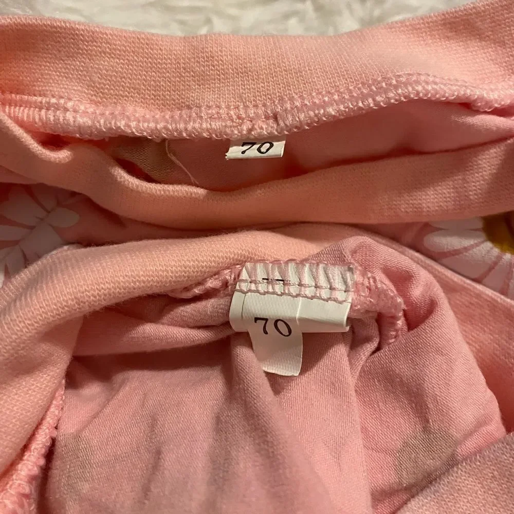 Pink & Daisy Sweatsuit Outfit Size 70(6M)